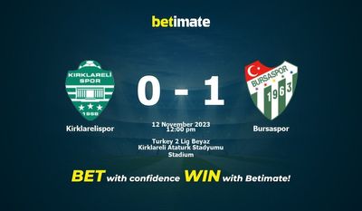 Kirklarelispor vs. Bursaspor Vorhersage, Quoten und Wetttipps 11.12.2023