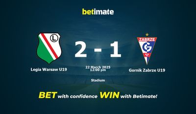Legia Warschau U19 gegen Gornik Zabrze U19 Vorhersage, Quoten und Wetttipps 22.03.2025