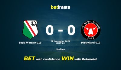 Legia Warschau U19 gegen Midtjylland U19 Vorhersage, Quoten und Wetttipps 27.11.2024