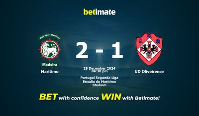 Maritimo gegen UD Oliveirense Vorhersage, Quoten und Wetttipps 29.12.2024
