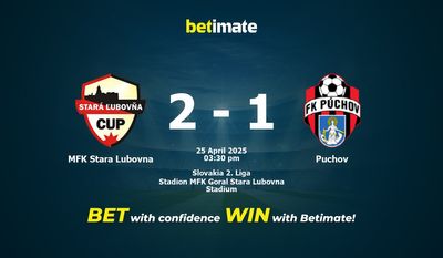 MFK Stara Lubovna vs. Puchov Vorhersage, Quoten und Wetttipps 25.04.2025
