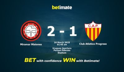 Miramar Misiones vs. Club Atletico Progreso Vorhersage, Quoten und Wetttipps 16.03.2025
