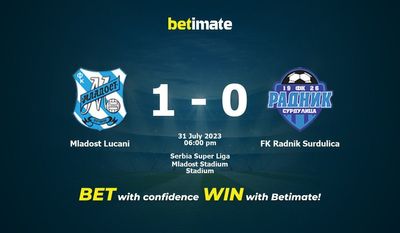 Mladost Lucani vs. FK Radnik Surdulica Vorhersage, Quoten und Wetttipps 31.07.2023