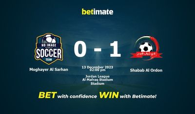 Moghayer Al Sarhan vs. Shabab Al Ordon Vorhersage, Quoten & Wett-Tipps 13.12.2023