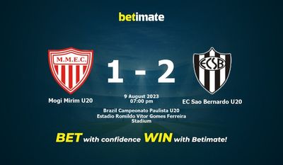 Mogi Mirim U20 gegen EC Sao Bernardo U20 Vorhersage, Quoten und Wetttipps 08.09.2023
