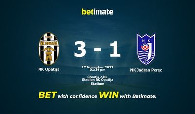 NK Opatija gegen NK Jadran Porec Vorhersage, Quoten und Wetttipps 17.11.2023