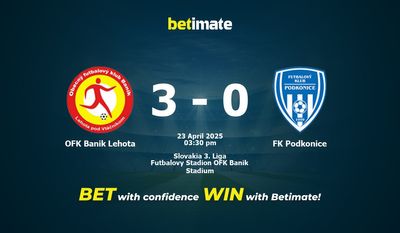 OFK Banik Lehota vs. FK Podkonice Vorhersage, Quoten und Wetttipps 23.04.2025