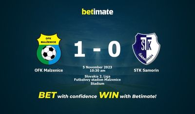 OFK Malzenice gegen STK Samorin Vorhersage, Quoten und Wetttipps 11.05.2023