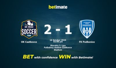 OK Castkovce gegen FK Podkonice Vorhersage, Quoten und Wetttipps 16.10.2024