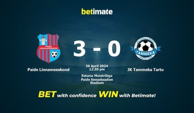 Paide Linnameeskond gegen JK Tammeka Tartu Vorhersage, Quoten und Wetttipps 20.04.2024