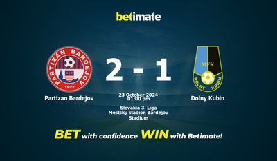Partizan Bardejov gegen Dolny Kubin Vorhersage, Quoten und Wetttipps 23.10.2024