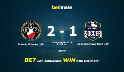 Polonia Warschau U19 gegen Sandecja Nowy Sacz U19 Vorhersage, Quoten und Wetttipps 18.11.2023