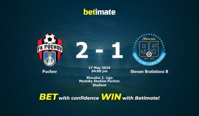 Puchov vs. Slovan Bratislava B Vorhersage, Quoten und Wetttipps 17.05.2024