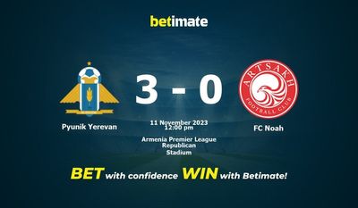 Pyunik Yerevan gegen FC Noah Vorhersage, Quoten und Wetttipps 11.11.2023