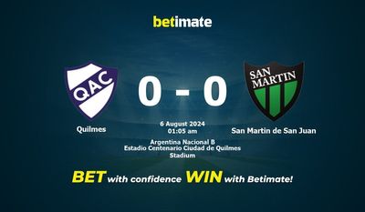 Quilmes vs. San Martin de San Juan – Vorhersage, Quoten und Wetttipps 06.08.2024