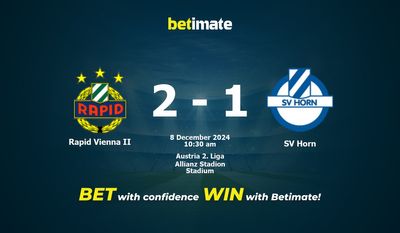 Rapid Wien II vs. SV Horn Prognose, Quoten & Wetttipps 12.08.2024