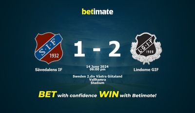 Sävedalens IF vs. Lindome GIF Vorhersage, Quoten und Wetttipps 14.06.2024