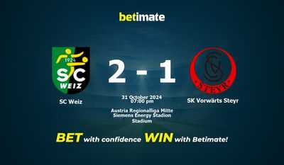 SC Weiz vs. SK Vorwärts Steyr Vorhersage, Quoten & Wetttipps 31.10.2024
