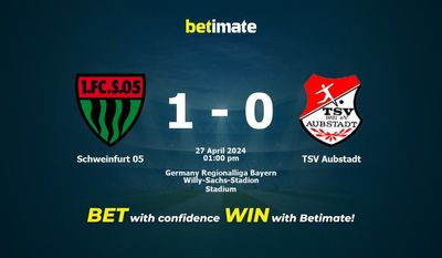Schweinfurt 05 gegen TSV Aubstadt Vorhersage, Quoten & Wetttipps 27.04.2024