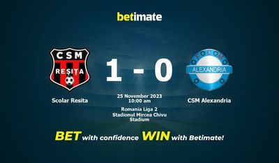 Scolar Resita gegen CSM Alexandria Vorhersage, Quoten und Wetttipps 25.11.2023