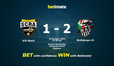 SCR Altach gegen Wolfsberger AC Vorhersage, Quoten & Wetttipps 22.10.2023