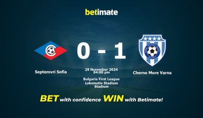 Septemvri Sofia gegen Cherno More Varna Vorhersage, Quoten und Wetttipps 29.11.2024