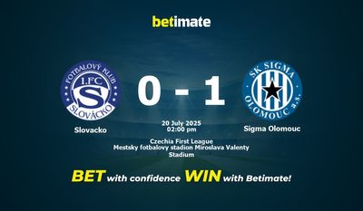 Slovacko vs. Sigma Olomouc Vorhersage, Quoten und Wetttipps 20.07.2025