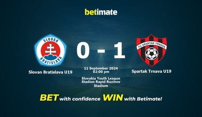 Slovan Bratislava U19 gegen Spartak Trnava U19 Vorhersage, Quoten und Wetttipps 09.11.2024