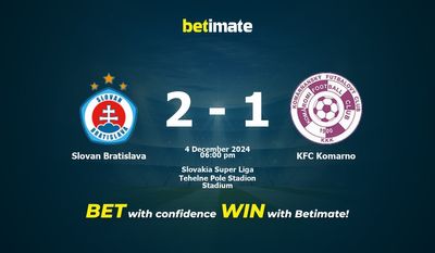 Slovan Bratislava gegen KFC Komarno Vorhersage, Quoten und Wetttipps 12.04.2024