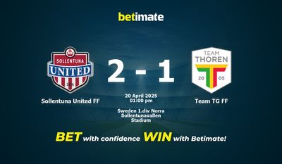 Sollentuna United FF vs. Team TG FF – Vorhersage, Quoten und Wett-Tipps 20.04.2025