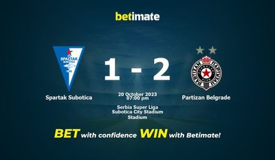 Spartak Subotica vs. Partizan Belgrad Vorhersage, Quoten und Wetttipps 20.10.2023