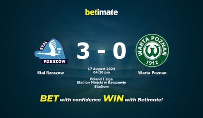 Stal Rzeszow gegen Warta Poznan Vorhersage, Quoten und Wetttipps 17.08.2024