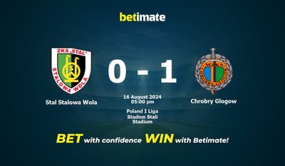 Stal Stalowa Wola gegen Chrobry Glogow Vorhersage, Quoten und Wetttipps 16.08.2024