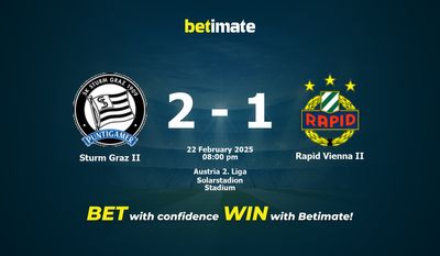 Sturm Graz II vs. Rapid Wien II Prognose, Quoten & Wetttipps 22.02.2025