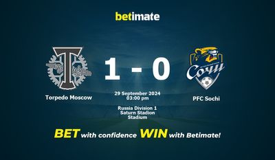 Torpedo Moskau vs. PFC Sotschi Prognose, Quoten & Wetttipps 29.09.2024