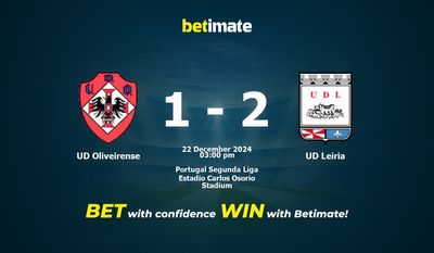 UD Oliveirense vs. UD Leiria Vorhersage, Quoten & Wetttipps 22.12.2024
