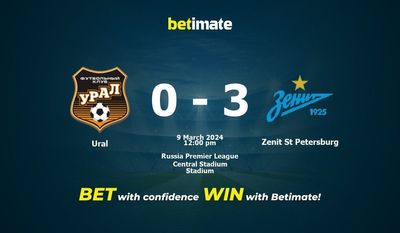 Ural gegen Zenit St. Petersburg Vorhersage, Quoten und Wetttipps 03.09.2024
