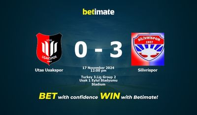 Utas Usakspor vs. Silivrispor Vorhersage, Quoten und Wetttipps 17.11.2024
