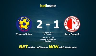 Vysocina Jihlava vs. Slavia Prag B Vorhersage, Quoten und Wetttipps 25.04.2025