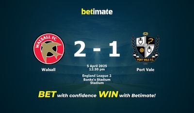 Walsall vs. Port Vale – Vorhersage, Quoten und Wetttipps 04.05.2025