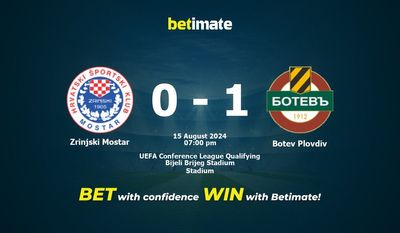 Zrinjski Mostar gegen Botev Plovdiv Vorhersage, Quoten und Wetttipps 15.08.2024