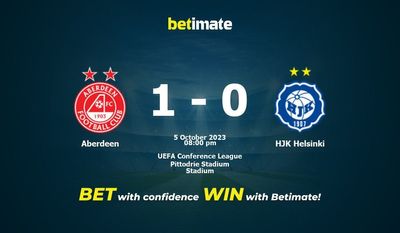 Aberdeen vs HJK Helsinki Forudsigelse, odds og væddemål 10/05/2023