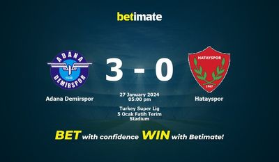 Adana Demirspor vs Hatayspor Forudsigelse, odds og væddemål 27/01/2024