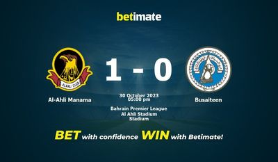 Al-Ahli Manama vs Busaiteen Forudsigelse, odds og væddemål 30/10/2023