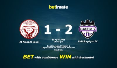 Al-Arabi Al-Saudi vs Al-Bukayriyah FC Forudsigelse, odds og væddemål 04/10/2025