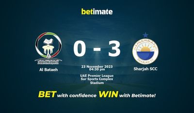 Al Bataeh vs Sharjah SCC forudsigelse, odds og væddemål 23/11/2023