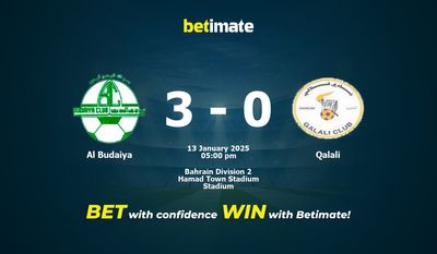 Al Budaiya vs Qalali Forudsigelse, odds og væddemålstips 13/01/2025