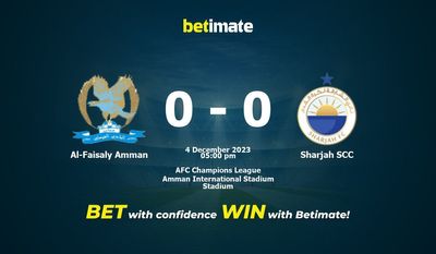 Al-Faisaly Amman vs Sharjah SCC forudsigelse, odds og væddemål 12/04/2023