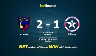 Al Hazm vs Al Najma Forudsigelse, odds og væddemål 04/08/2025