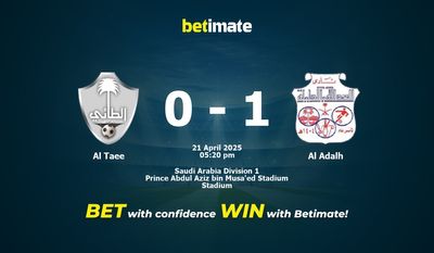 Al Taee vs Al Adalh Forudsigelse, odds og væddemål 21/04/2025